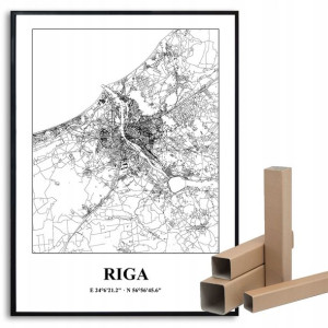 Plakat A3 dla Podróżnika Miasta Świata RYGA Wzory