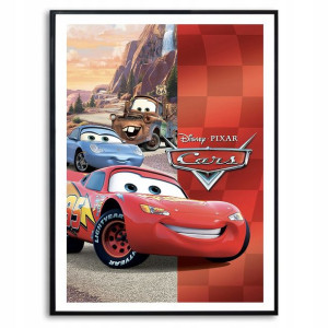 PLAKAT A3 do Pokoju Dziecka AUTA CARS ZYGZAK Wzory