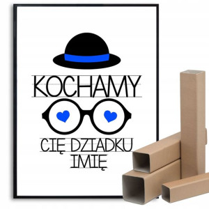 PLAKAT A3 Kochamy Cię Dzień Dziadka Imię Wzory