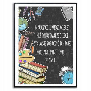 PLAKAT A3 NAUCZYCIEL WIDZI WIĘCEJ Imię Klasa Wzory