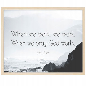 PLAKAT A3 OBRAZ Religia Cytat Praca Modlitwa Wzory