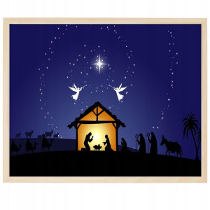 PLAKAT A3 OBRAZ Religijny Boże Narodzenie Wzory