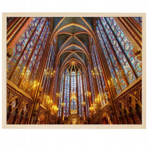 PLAKAT A3 OBRAZ Religijny Katedra Witraże Wzory