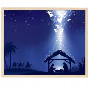 PLAKAT A3 OBRAZ Religijny Stajenka Betlejem Wzory