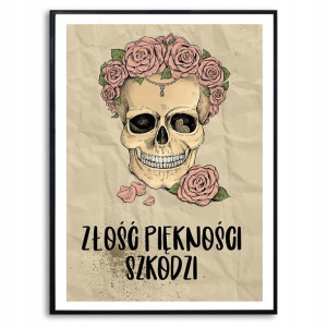 PLAKAT A3 Obraz ZŁOŚĆ SZKODZI Śmieszne Różne Wzory