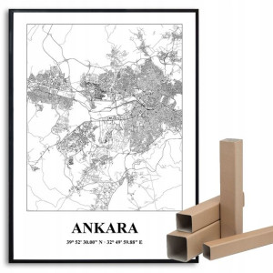 Plakat A3 Podróżnika Miasta Świata ANKARA Wzory