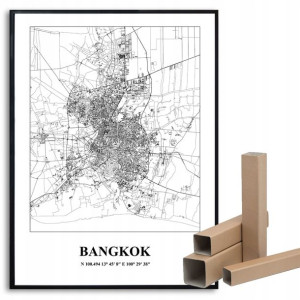 Plakat A3 Podróżnika Miasta Świata BANGKOK Wzory
