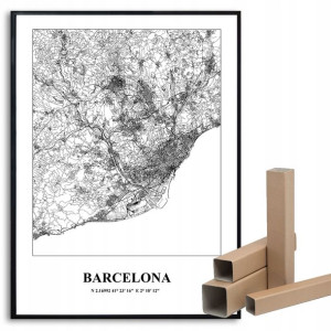 Plakat A3 Podróżnika Miasta Świata BARCELONA Wzory