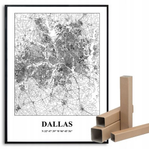 Plakat A3 Podróżnika Miasta Świata DALLAS Wzory