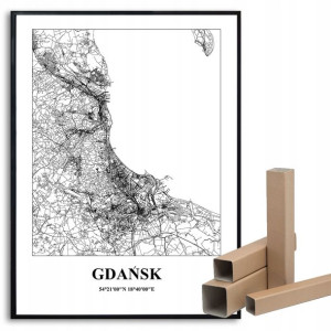 Plakat A3 Podróżnika Miasta Świata GDAŃSK Wzory