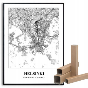 Plakat A3 Podróżnika Miasta Świata HELSINKI Wzory