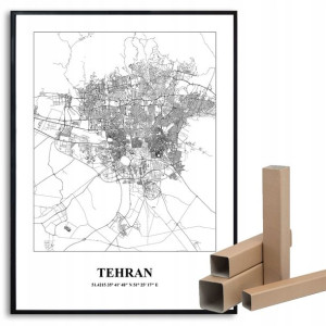 Plakat A3 Podróżnika Miasta Świata TEHERAN Wzory