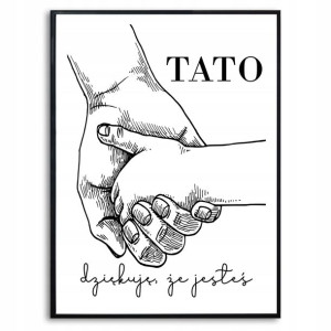 PLAKAT A3 PREZENT na Urodziny dla TATY Top Wzory