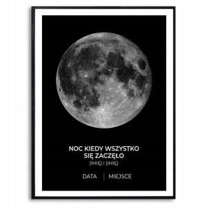 Plakat A3 Własne Imię Dla Par Rocznica Prezent