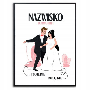 PLAKAT A3 Własne Nazwisko Tekst RODZINA PREZENT