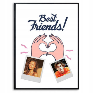 Plakat A3 Własne Zdjęcia Przyjaciele Best Friends
