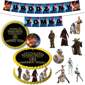 Zestaw Topper Opłatek Girlanda Star Wars Z2