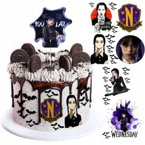 Zestaw Topper Postacie Na Tort Wednesday Sto Y4