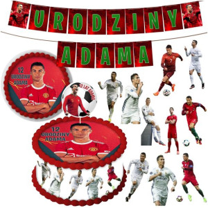 Zestaw Topper Opłatek Girlanda Cristian Ronaldo Z2