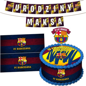 Zestaw Topper Opłatek Girlanda Fc Barcelona Z2