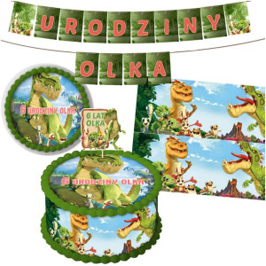 Zestaw Topper Opłatek Girlanda Gigantozaur Z2