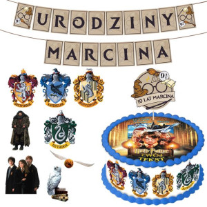 Zestaw Topper Opłatek Girlanda Harry Potter Z2