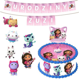 Zestaw Topper Opłatek Girlanda Koci Domek Z2