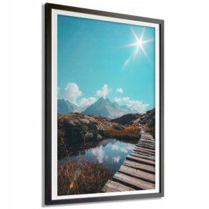 Plakat Dekoracyjny 30x40cm Górskie Jezioro Wzory