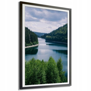 PLAKAT DEKORACYJNY 40x60cm Duży RZEKA DRZEWA Wzory