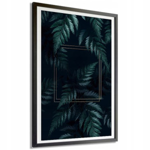 Plakat Dekoracyjny 40x60cm Liście Tropikalne Wzory