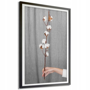 Plakat Dekoracyjny 50x70cm Gałązka Bawełny Wzory