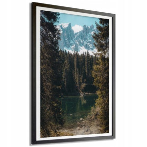 Plakat Dekoracyjny 50x70cm Góry Las Woda Wzory