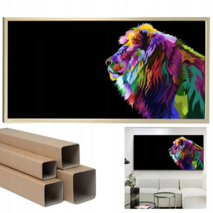 Plakat Duży 60x120 POZIOM LEW Lion Popart Wzory