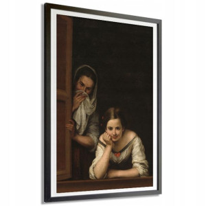 Plakat Duży 91x61 Kobiety W Oknie Murillo Wzory