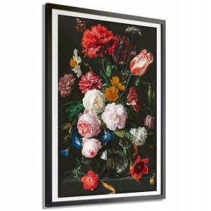 Plakat Duży 91x61cm Kwiaty W Wazonie Obraz Wzory