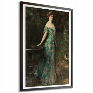Plakat Duży 91x61cm Portret Milicent Sztuka Wzory