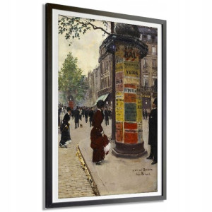Plakat Duży 91x61cm Ulica Paryża Obraz Art Wzory