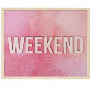 PLAKAT DUŻY XXL 140x100cm WEEKEND SŁOWA Top Wzory