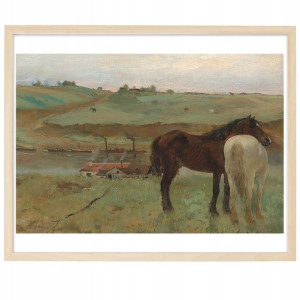 PLAKAT OBRAZ 21x29,7 cm Dwa Konie Horses Top Wzory