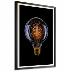 Plakat Obraz 21x29,7 Cm Żarówka Retro Mix Wzory