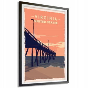 Plakat Obraz 21x29,7 USA Stan Virginia KRAJ Wzory