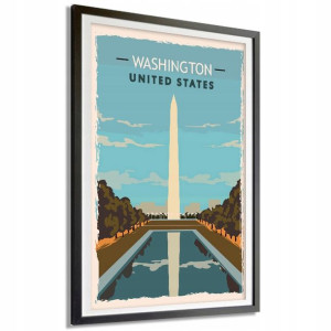 Plakat Obraz 30x40 USA Stan Washington KRAJ Wzory