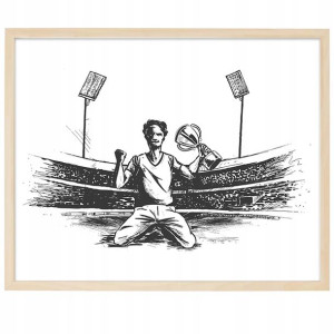 PLAKAT OBRAZ 30x40cm Sportowiec Zwycięzca Wzory