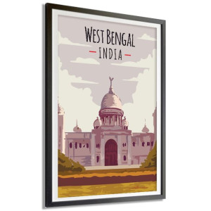 Plakat Obraz 50x70cm INDIE Stan West Bengal Wzory