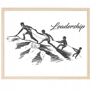 PLAKAT OBRAZ 91x61cm Leadership Kierownik Wzory