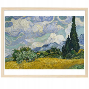 PLAKAT OBRAZ Dekor 40x60 cm Cyprysy Sztuka Wzory