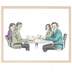 PLAKAT OBRAZ Dekor 50x70 cm Rysunek Praca Wzory