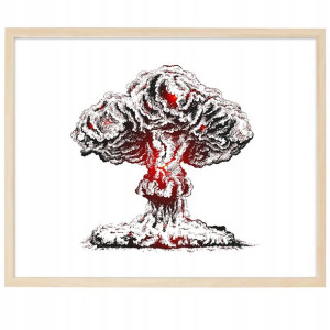 PLAKAT OBRAZ Dekor 91x61 cm Bomba Atomowa Wzory
