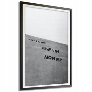 Plakat Obraz Duży 140x100 B&w Napisy Top Wzory