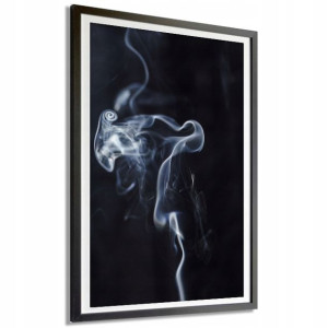 Plakat Obraz Duży 140x100 B&w Smoke Top Wzory